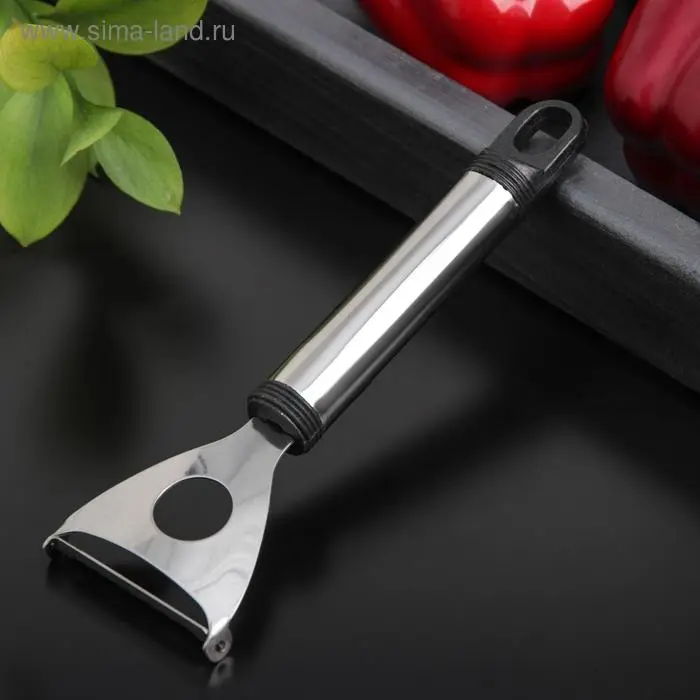 Овощечистка Доляна «Помощник», 18 см, цвет серебристый Овощечистка Доляна «Помощник», 18 см, цвет серебристый