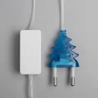 Гирлянда &laquo;Нить&raquo; 2 м с насадками &laquo;Снежинка матовая&raquo;, IP20, прозрачная нить, 36 LED, свечение синее, 220 В