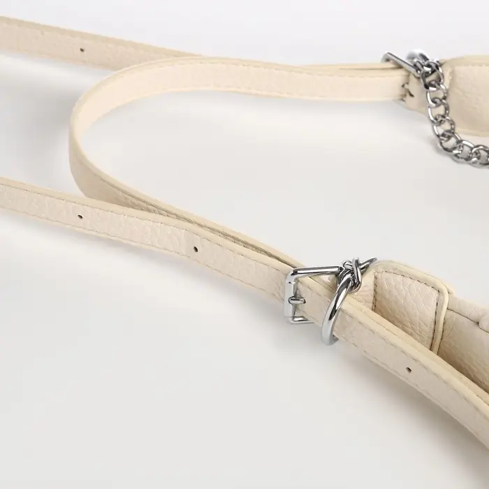 Сумка женская багет TEXTURA на молнии, 28&times;7&times;26 см, молочная