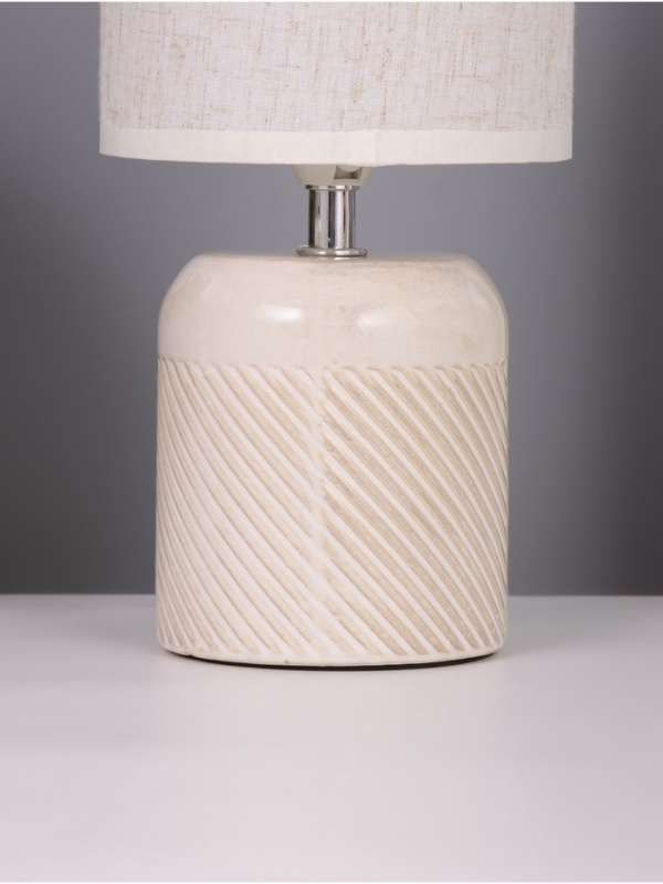 Лампа настольная Лампа настольная "Рукия" 1х40Вт Е14 серый/экрю 13х13х25см