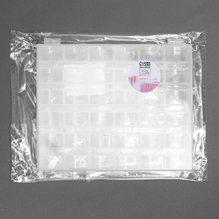 Органайзер для ниток, на 36 шпулек, 14,5 × 12 × 2,5 см, цвет прозрачный Органайзер для ниток, на 36 шпулек, 14,5 × 12 × 2,5 см, цвет прозрачный