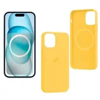 Чехол iPh 15 Silicon Case 100% ORG (MagSafe + анимация NFC) c LOGO Sunshine
