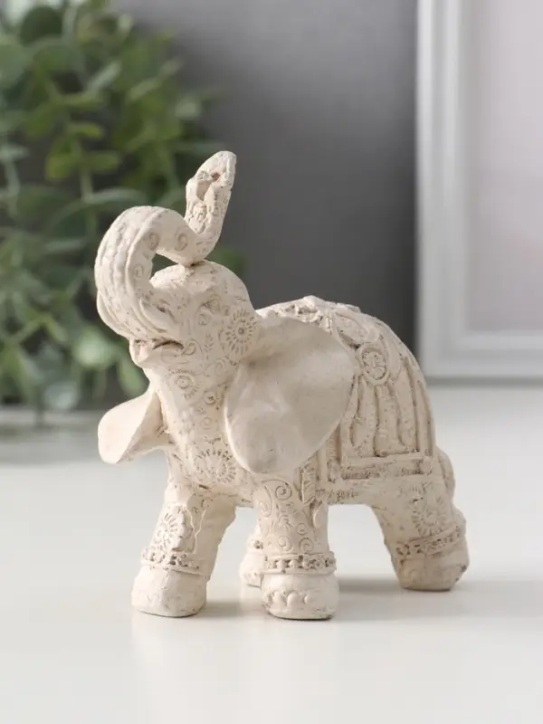 Фигура «Слон Махараджа», 10×5.5×9.5 см, слоновая кость
