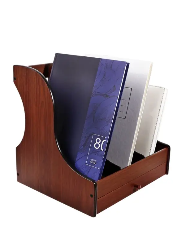 Органайзер для бумаги, 3 секции, 32&times;27&times;31 см, с ящиком