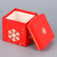 Коробка Самосборная "Снежинка" 10х10х10 см