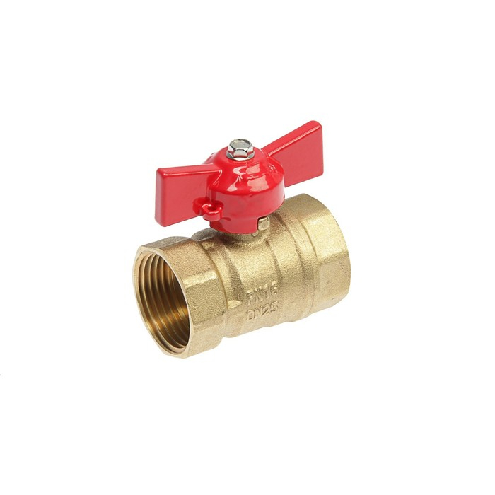 Кран шаровой ZEIN, внутренняя/внутренняя резьба 1 Кран шаровой ZEIN, внутренняя/внутренняя резьба 1", бабочка