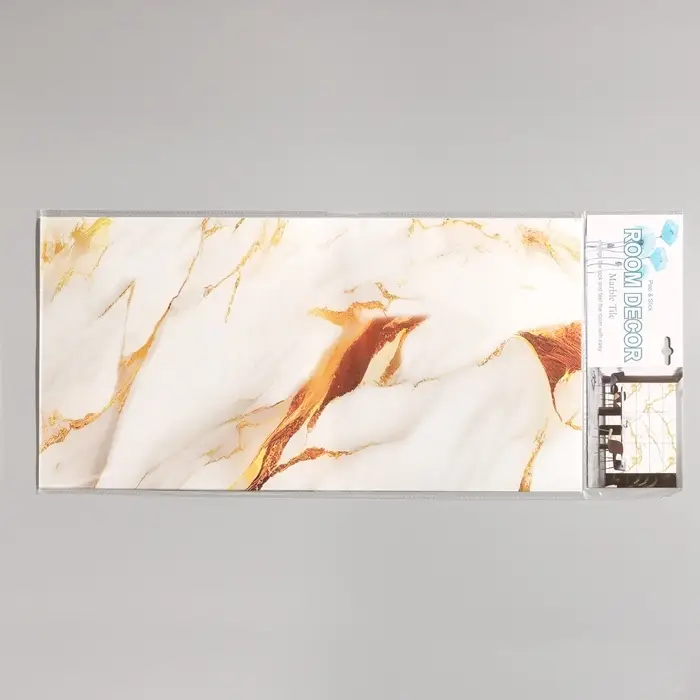 Панель ПВХ самоклеящаяся TAKE IT EASY &laquo;Мрамор&raquo;, 600&times;300 мм, цвет белый/золотой