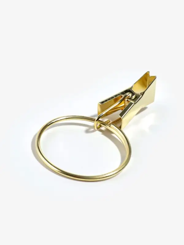 Кольцо для карниза, с зажимом, d=28/32 мм, 20 шт., цвет золотой