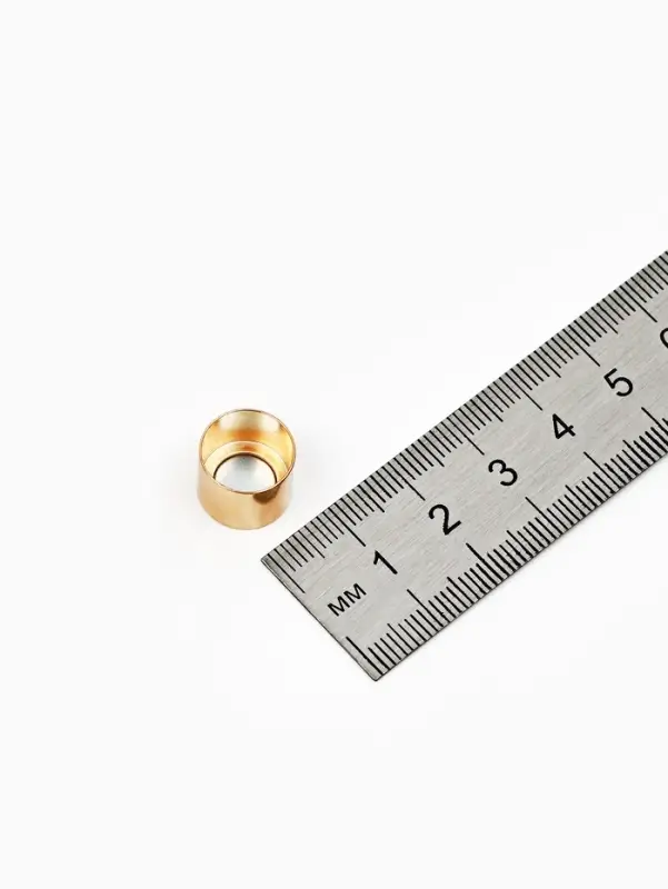 Замок-концевик магнитный, L=20 мм, d (внутренний)=12 мм, (набор 2 шт.), цвет золото