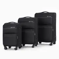 Чемодан на колёсах TEXTURA, с увеличением, кодовый замок, 42&times;26&times;68 см, 24", чёрный