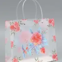 Пакет подарочный прозрачный , "Красота" 30 х 26 х 12
