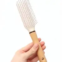 Расчёска массажная, 24&times;5 см, с деревянной ручкой