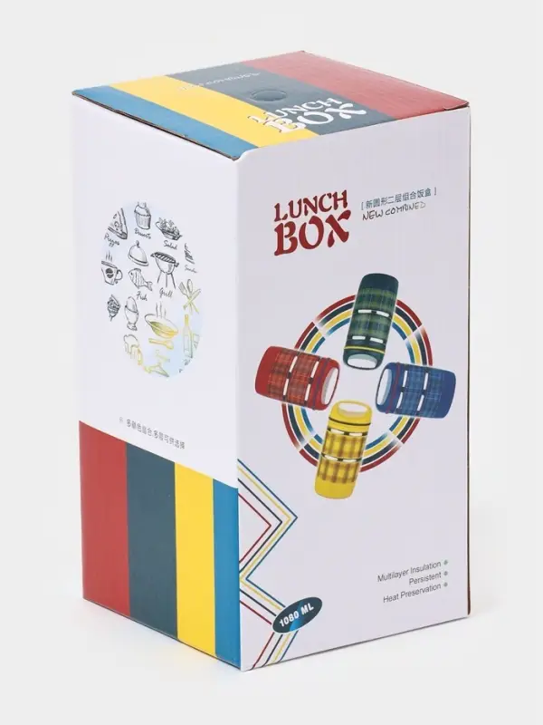 Ланч бокс TAKE IT EASY &laquo;Аланхе&raquo;, 1.08 л, 2 уровня, нержавеющая сталь, синий