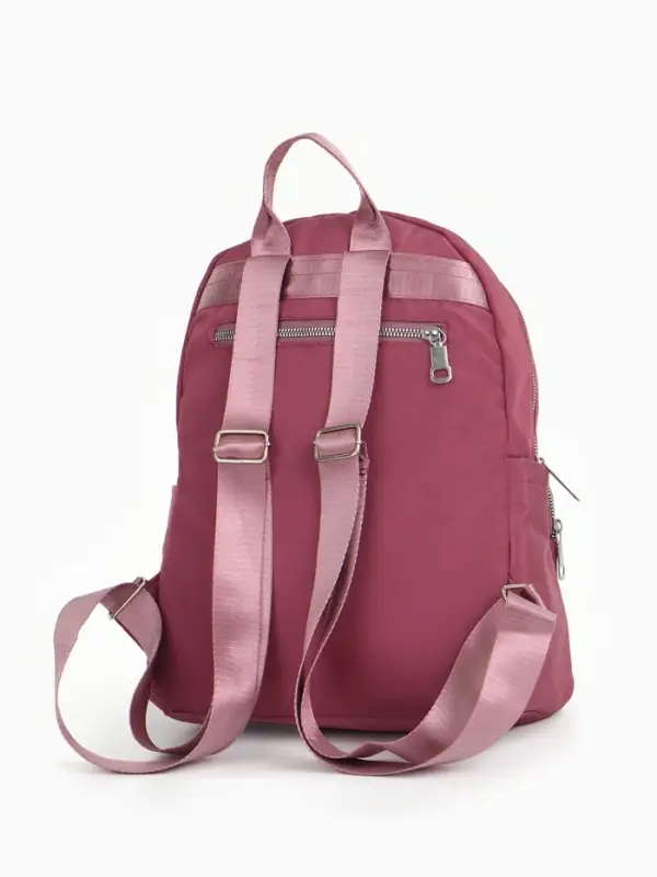 Рюкзак городской, с косметичкой, 5 карманов, бордовый