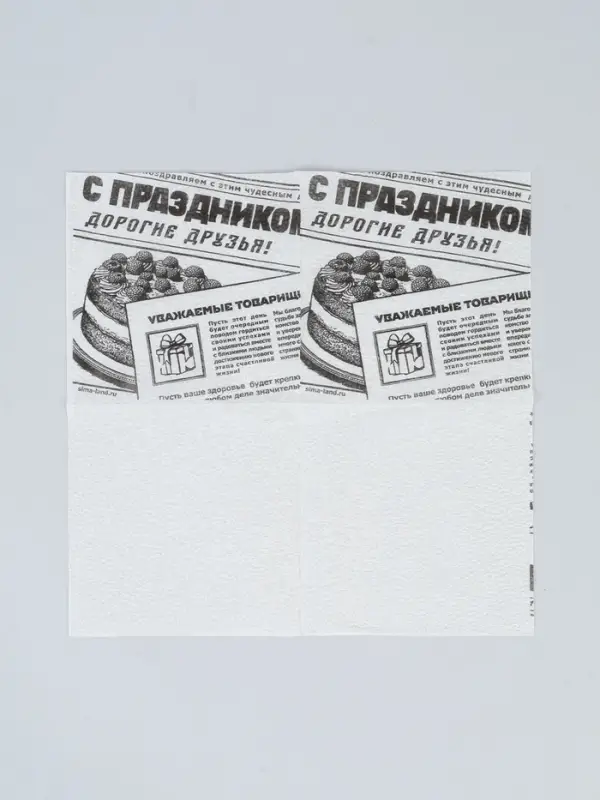 Салфетки бумажные однослойные &laquo;Газета&raquo;, 24&times;24 см, 20 шт.