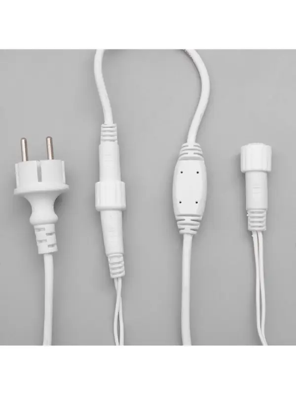 Гирлянда &laquo;Бахрома&raquo; 3&times;0.6 м, IP44, УМС, белая нить, 160 LED, свечение мульти, 220 В