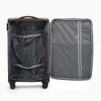 Чемодан на колёсах TEXTURA, кодовый замок, с увеличением, 47&times;30&times;78 см, 28", коричневый