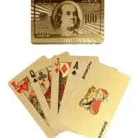 Карты игральные пластиковые &laquo;100 долларов&raquo;, 54 шт., 30 мкм, 8.5&times;4.5 см, в шкатулке