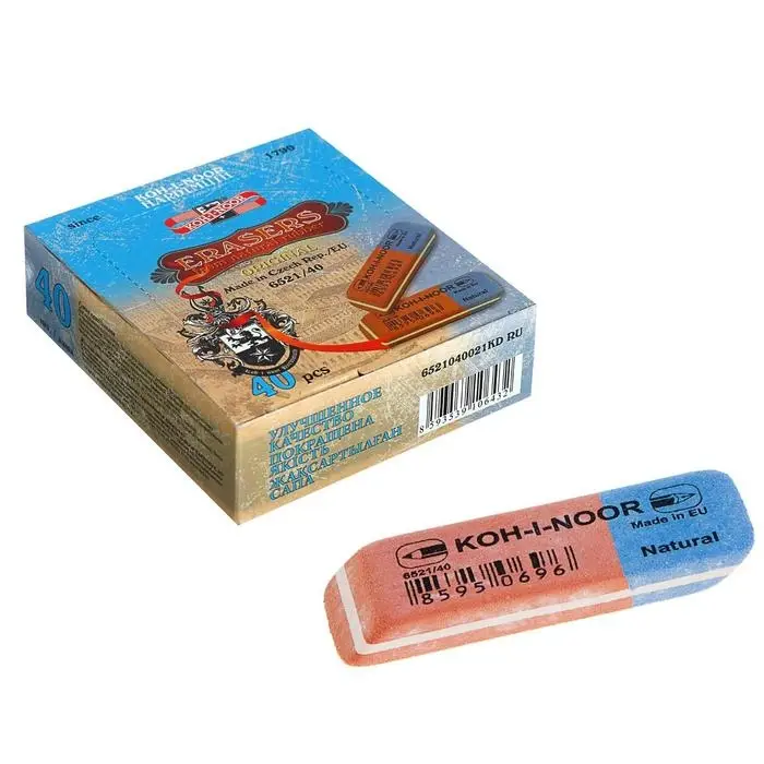 Ластик Koh-I-Noor BLUE STAR 6521/40, красно-синий Ластик Koh-I-Noor BLUE STAR 6521/40, красно-синий