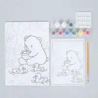 Картина по номерам &laquo;Мишка с уточками&raquo;, 20&times;30 см