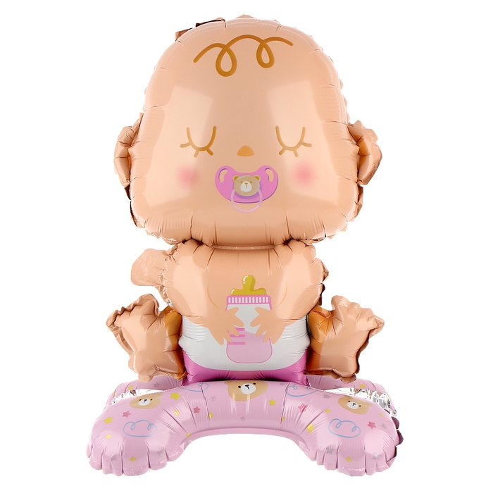 Шар фольгированный 25 Шар фольгированный 25" «Девочка-малышка», на подставке, под воздух