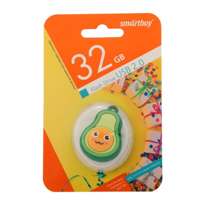 Флешка Smartbuy Wild series  Флешка Smartbuy Wild series "Авокадо", 32 Гб, USB2.0, чт до 25 Мб/с, зап до 15 Мб/с