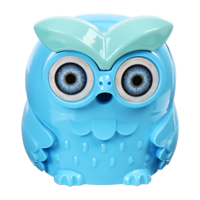 Точилка механическая с контейнером Сова Синяя Точилка механическая с контейнером Сова Синяя