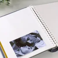 Фотоальбом 30 магнитных листов 23X28см, "Цветок на сером", пер-т внутр.спираль