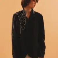 Бодичейн через плечо &laquo;Цепочка&raquo;, серебристый