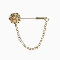 Булавка &laquo;Цветочек&raquo;, 5 см, белая в золоте