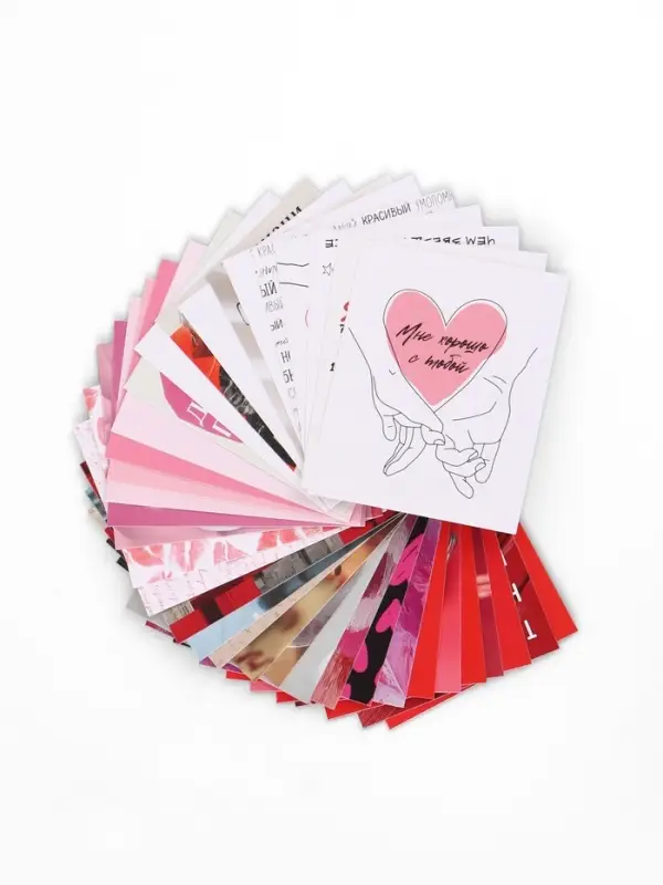 Открытки мини &laquo;Любовь&raquo;, набор 35 шт., 8&times;9.5 см