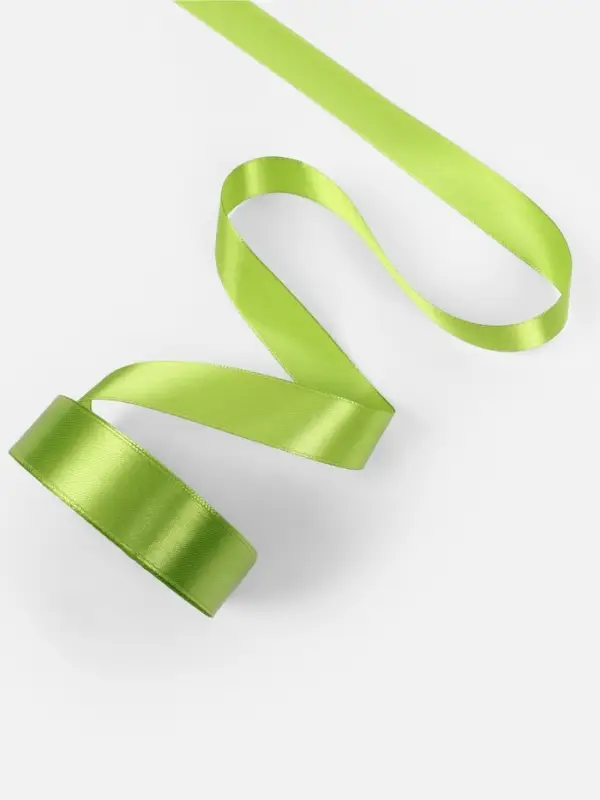 Лента атласная, 25 мм, 23&plusmn;1 м, светло-зелёная №184