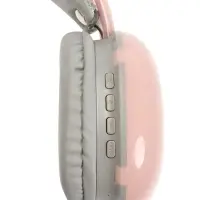 Наушники беспроводные, полноразмерные, Mybit W-33, RGB подсветка, Bluetooth 5.3, 800 мАч, Type-C, RGB подсветка, розовые