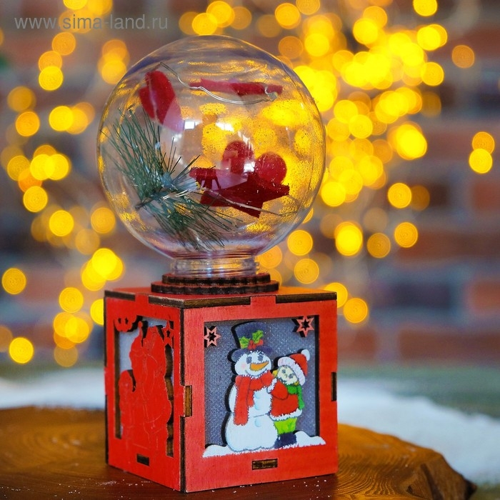 Декор с подсветкой Декор с подсветкой "Новогодний шар" 7,5×7,5×14 см