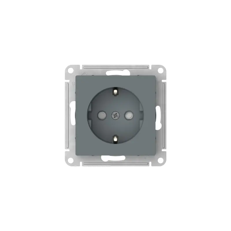 ATLASDESIGN РОЗЕТКА с заземлением со шторками, 16А, быстрозажимные клеммы, ГРИФЕЛЬ