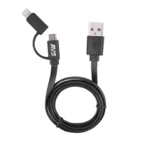 Кабель AVS MIP-563 USB/Lightning + micro-USB, 10 Вт, 1 м (A78610S)