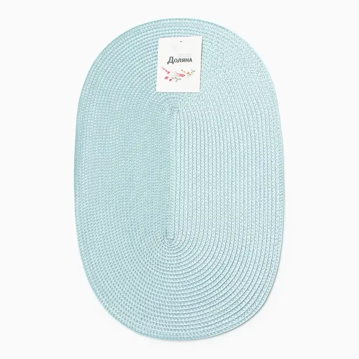 Салфетка сервировочная «Доляна. Овал», голубая, 45×30 см