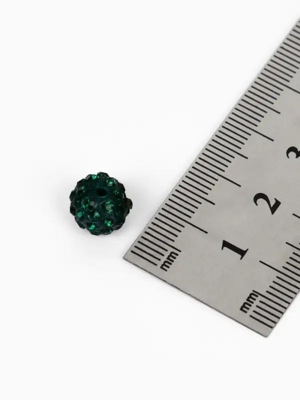 Бусины для творчества &laquo;Шамбала&raquo;, 10 мм, набор 15 шт., цвет изумруд