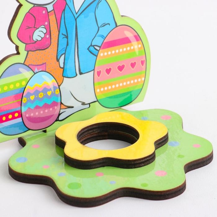 Подставка для яйца  Подставка для яйца "Кролики", фанера