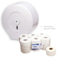 Бумага туалетная д/дисп Терес Эконом мини 1сл бел втор 200м 12рул/уп_T-0024