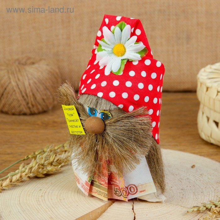 Оберег «Домовой с рублями», микс Оберег «Домовой с рублями», микс