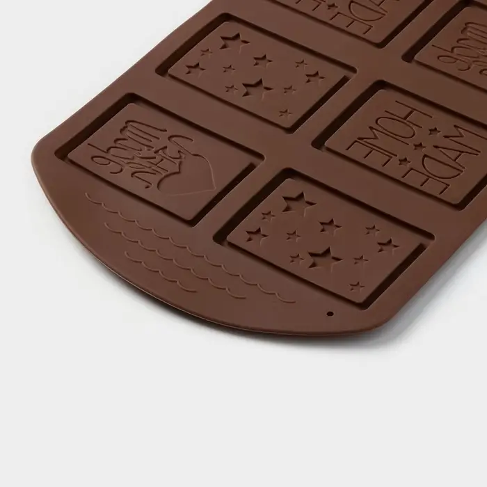 Форма для шоколада Доляна Home made, силикон, 26&times;18&times;0.5 см, 6 ячеек (7.5&times;5.2 см), МИКС