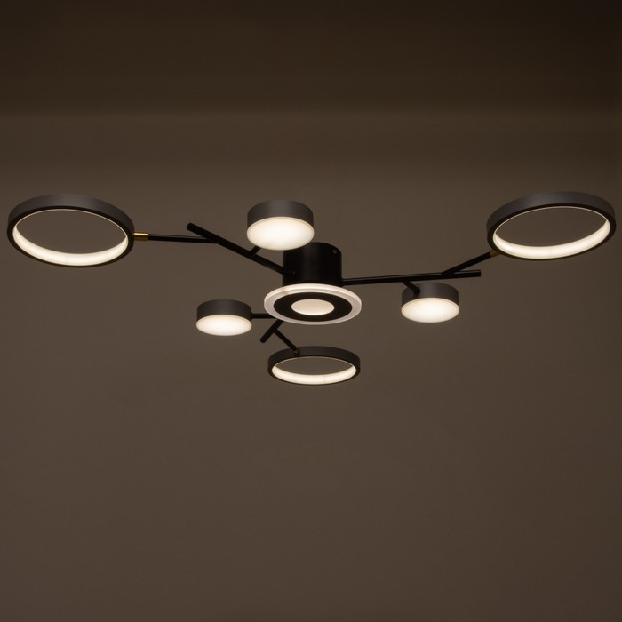 Люстра с ПДУ 2300/7GR LED 150Вт 3000-6000К серый 75х75х9 см BayerLux