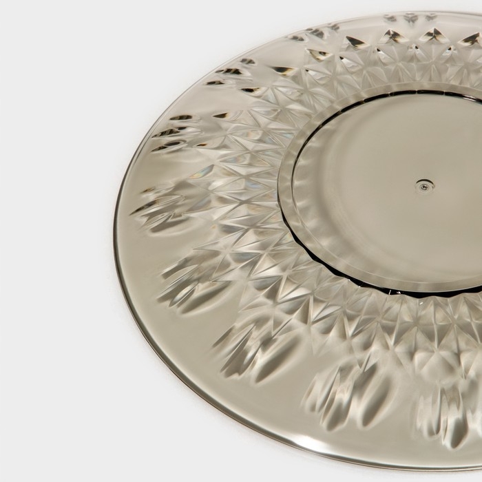 Тарелка «Грани», d=20 см, цвет коричневый Тарелка «Грани», d=20 см, цвет коричневый