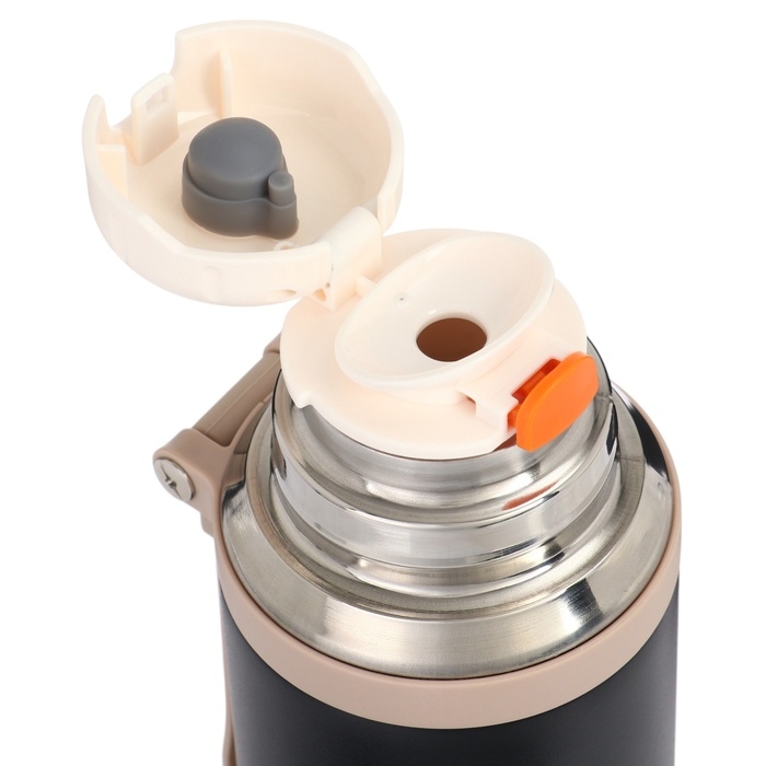 Термос, 600 мл, Drink сохраняет тепло 10 ч, черный Термос, 600 мл, Drink сохраняет тепло 10 ч, черный