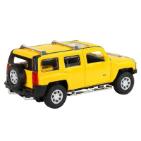 Машина металлическая Hummer H3 1:32 цвет жёлтый инерция, световые и звуковые эффекты, открываются двери