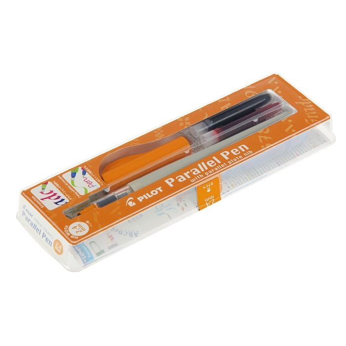 Ручка перьевая для каллиграфии Pilot Parallel Pen, 2.4 мм, (картридж IC-P3), набор в футляре Ручка перьевая для каллиграфии Pilot Parallel Pen, 2.4 мм, (картридж IC-P3), набор в футляре