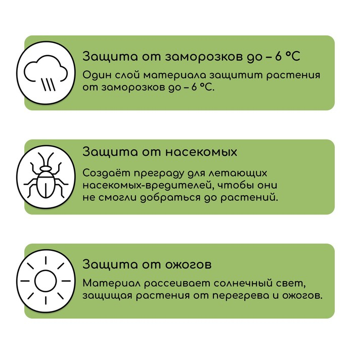 Материал укрывной, 20 × 3.2 м, плотность 60 г/м², спанбонд с УФ-стабилизатором, белый, Greengo, Эконом 30%