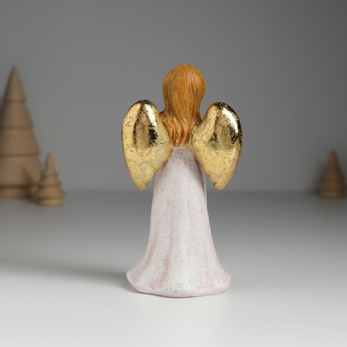 Сувенир полистоун Сувенир полистоун "Ангел музыкант в розовом платье" МИКС 6,5х4,5х13 см