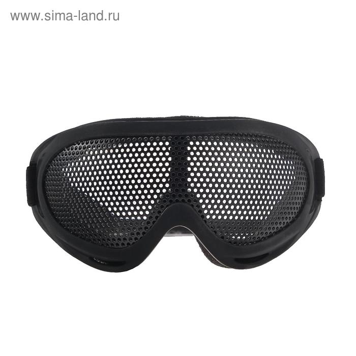 Очки для езды на мототехнике, грязезащита, армированные, цвет черный Очки для езды на мототехнике, грязезащита, армированные, цвет черный